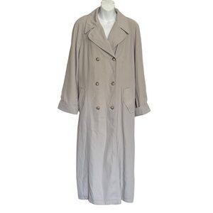 Fleet Street Long Double-Breasted Trench Coat Size 14